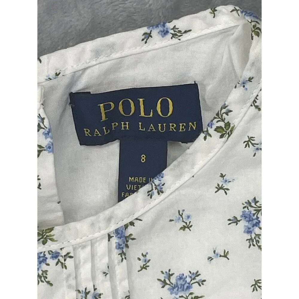 Polo Ralph Lauren Girls Sz: 8 White Floral Skirt & Top Set